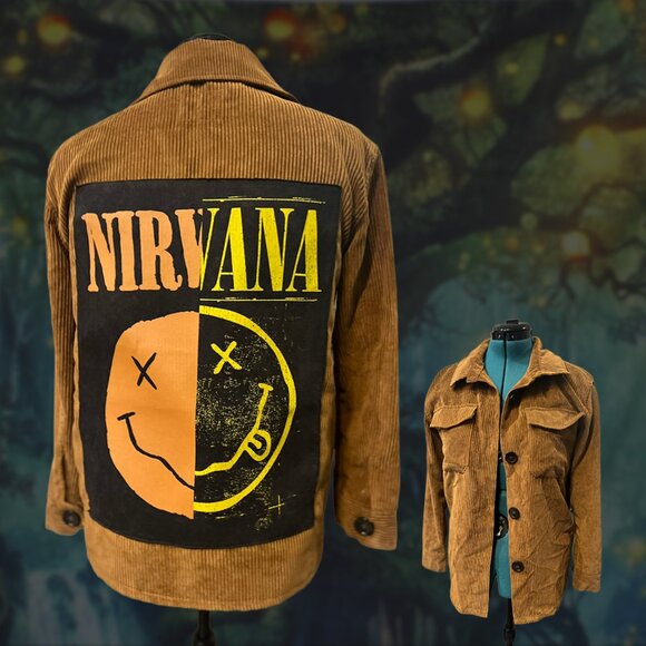 Nirvana on lightweight cordurdoy jacket sz M - Picture 1 of 2